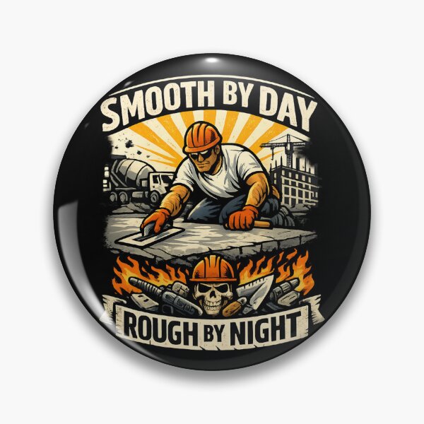 Item preview, Smooth by Day Rough by Night - Construction Worker Vintage designed and sold by SidTastic .