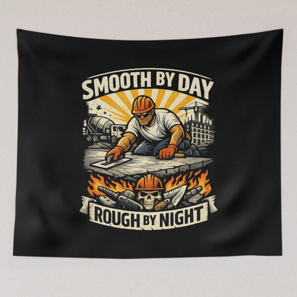 Item preview, Smooth by Day Rough by Night - Construction Worker Vintage designed and sold by SidTastic .