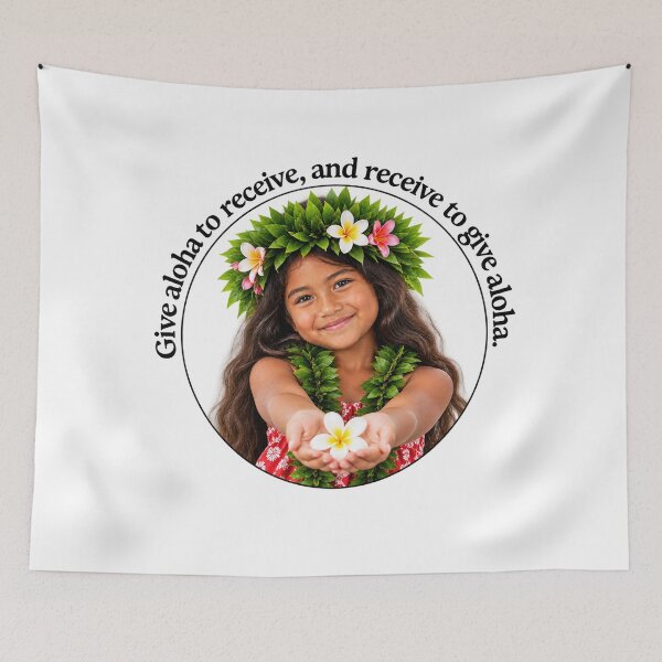 Item preview, Hawaii Aloha Chiasmus Proverb - Give aloha to receive | Island Wisdom Art designed and sold by ShakaLife.org.