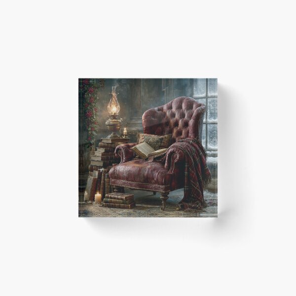 Item preview, Cozy Victorian Christmas Reading Nook by the Window designed and sold by Ink and Wink.
