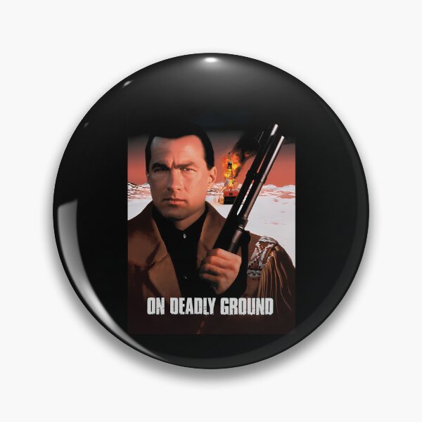 Item preview, Action Hero Holding Shotgun With Burning Oil Rig In Snowy Landscape designed and sold by JamesReev.