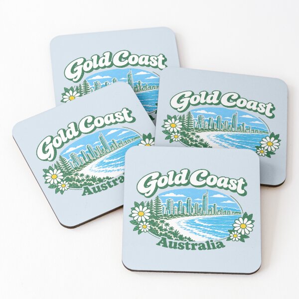Item preview, Gold Coast Australia Cute Floral Skyline designed and sold by HowToCanadian.