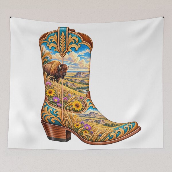 Item preview, North Dakota Cowboy Boot designed and sold by Whimspired By Paxx.