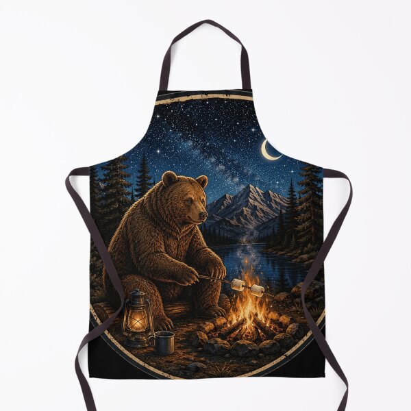 Item preview, Bear Camping Under Moonlight designed and sold by ASWIN STUDIO.