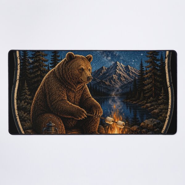 Item preview, Bear Camping Under Moonlight designed and sold by ASWIN STUDIO.
