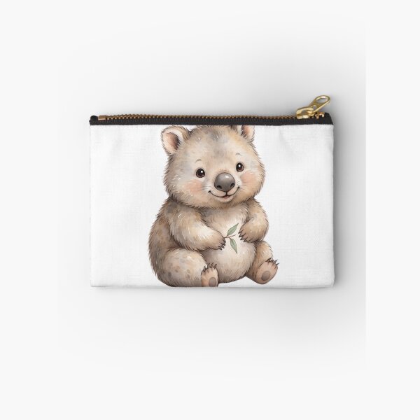Item preview, Adorable Cute Wombat Joey Australian Watercolour Illustration designed and sold by made by Golightly x.