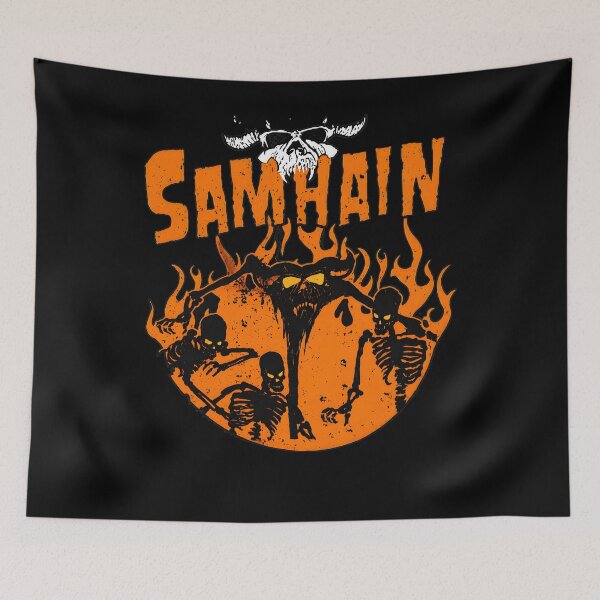 Item preview, Samhainn Demon Skeleton Fire Halloween designed and sold by grinbats.