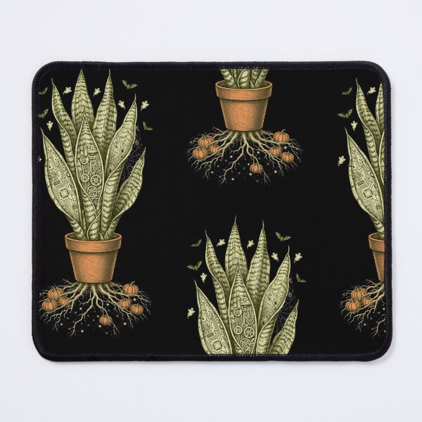 Item preview, Haunted Snake Plant Halloween - Spooky Sansevieria with Gears and Pumpkins designed and sold by Aisha Reda.