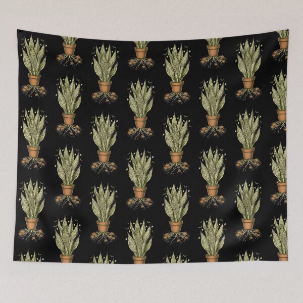 Item preview,  Haunted Snake Plant Halloween - Spooky Sansevieria with Gears and Pumpkins designed and sold by Aisha Reda.