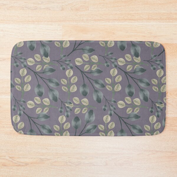 Item preview, Botanical Foliage Dusty Mauve Gray Seamless Pattern Art designed and sold by ​Jyoti Digital Artist.