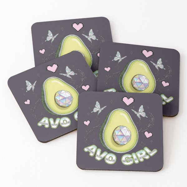 Item preview, Cute Avocado Girl Kawaii Sparkle Crystal Aesthetic designed and sold by LenNo9881.