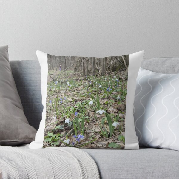 Item preview, Spring Snowdrops in the Forest Floral Greeting Card of First Spring Flowers Wild Snowdrops Nature Photography designed and sold by Ingr1d-M3deea.