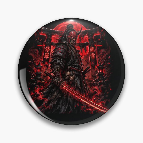Item preview, Fantasía Oscura Máscara Oni Samurai Ronin designed and sold by ValhallaHub.