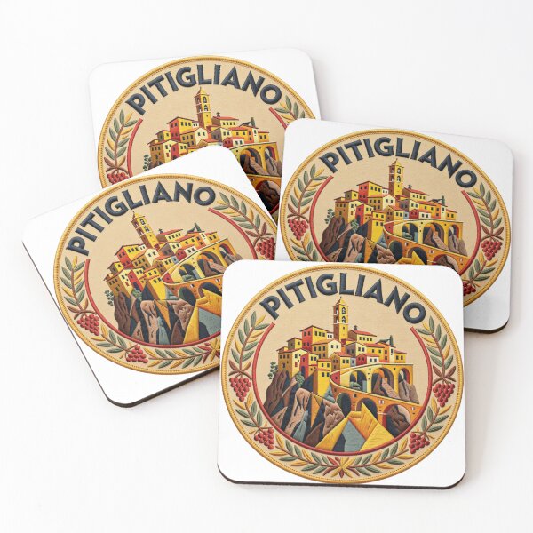 Item preview, Pitigliano Italy Tuscan Hill Town Embroidered Patch Sticker designed and sold by Imaginarium of Chaos falcon88 .