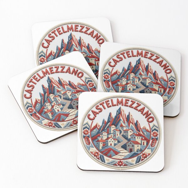 Item preview, Castelmezzano Italy Mountain Village Embroidered Patch Sticker designed and sold by Imaginarium of Chaos falcon88 .