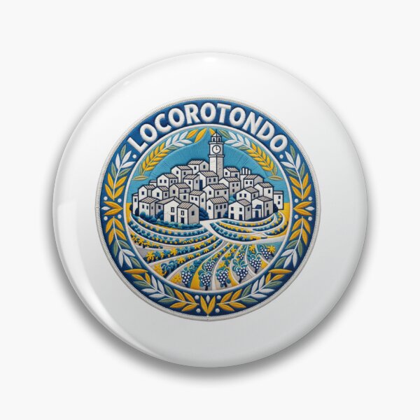 Item preview, Locorotondo Italy Puglia Whitewashed Town Embroidered Patch Sticker designed and sold by Imaginarium of Chaos falcon88 .