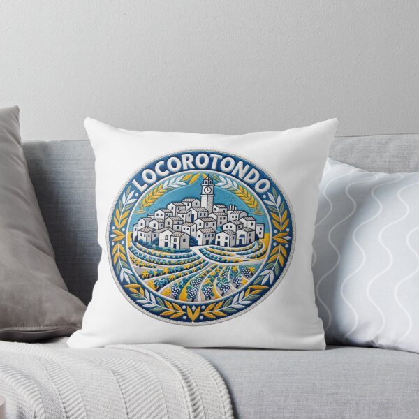 Item preview, Locorotondo Italy Puglia Whitewashed Town Embroidered Patch Sticker designed and sold by Imaginarium of Chaos falcon88 .