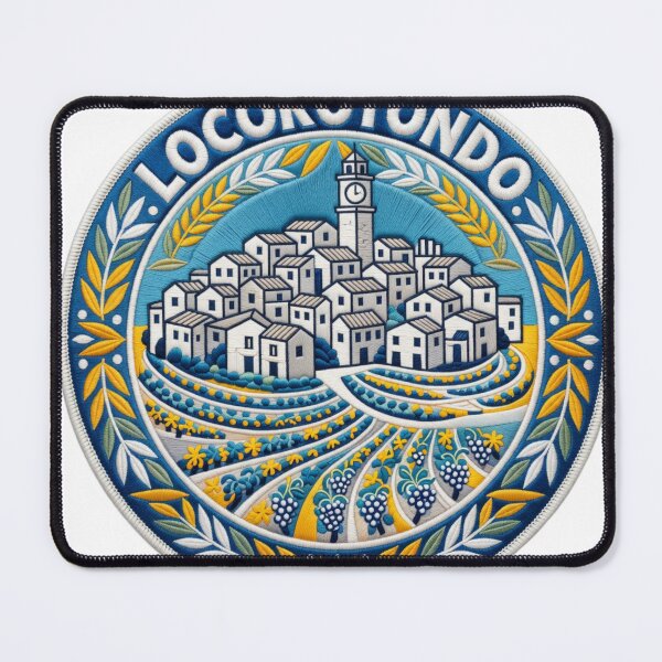 Item preview, Locorotondo Italy Puglia Whitewashed Town Embroidered Patch Sticker designed and sold by Imaginarium of Chaos falcon88 .