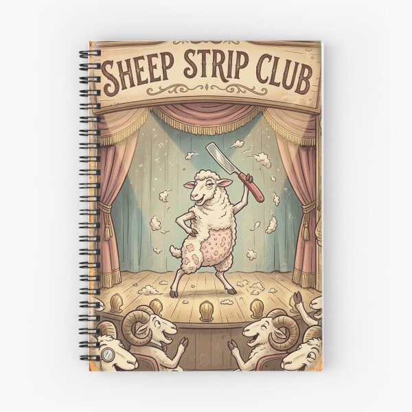 Item preview, Seaside Postcard: Sheep Strip Club designed and sold by halibutgoatramb.