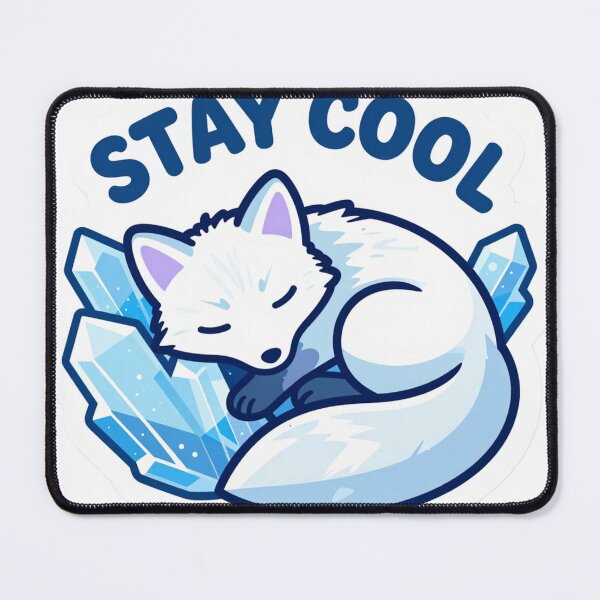 Item preview, Arctic Fox and Ice Crystals designed and sold by chill-a-lot.