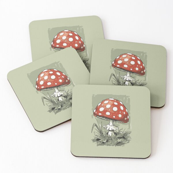 Item preview, Red Cute Cartoon toadstool Mushroom designed and sold by vivendulies.