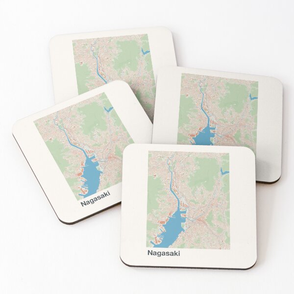 Item preview, Nagasaki Minimalistic Map Art designed and sold by MapsNerd.