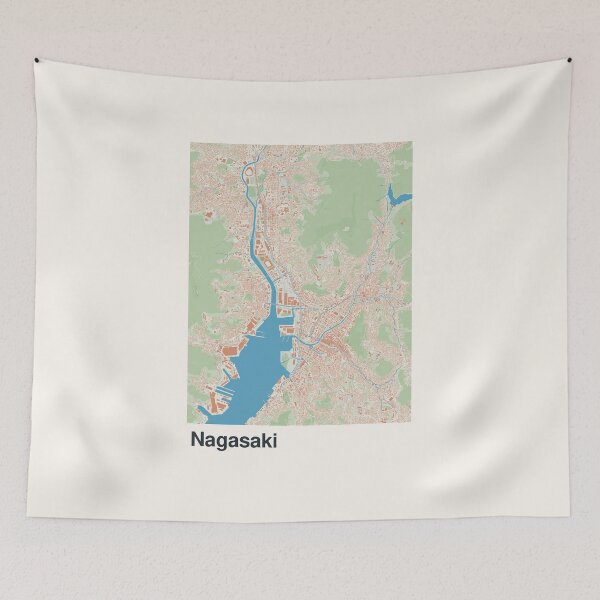 Item preview, Nagasaki Minimalistic Map Art designed and sold by MapsNerd.