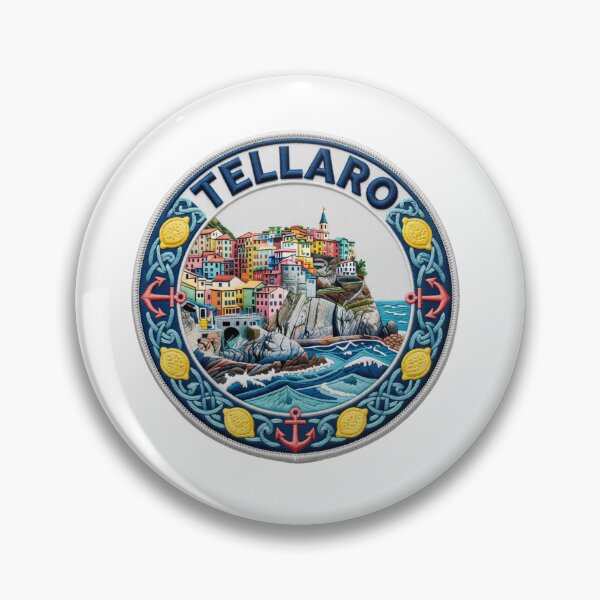 Item preview, Tellaro Italy Liguria Fishing Village Embroidered Patch Sticker designed and sold by Imaginarium of Chaos falcon88 .