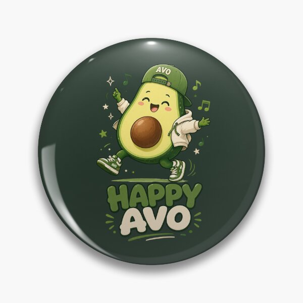 Artikelvorschau, Fröhliche Avocado, süße Avocado, Musik, Retro-Charakter entworfen und verkauft von LenNo9881.