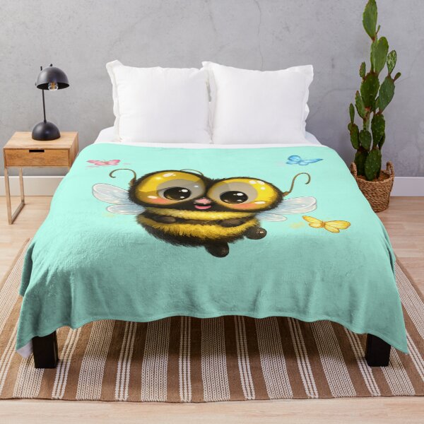 Item preview, Kawaii Cute Bee with Pastel Butterflies designed and sold by NB-Artmagic.