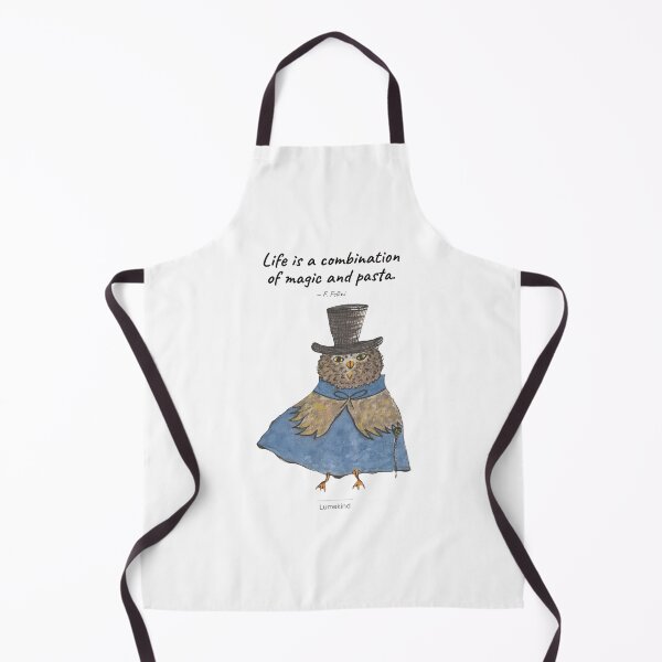 Item preview, Life Is Magic And Pasta - Dapper Owl Fellini Quote Art designed and sold by lumekind.
