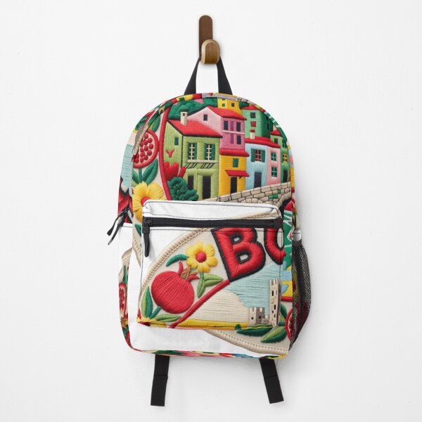 Item preview, Bosa Sardinia Italy Colorful Riverside Town Embroidered Patch Sticker designed and sold by Imaginarium of Chaos falcon88 .