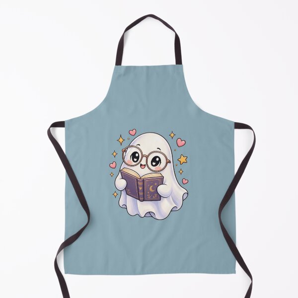 Item preview, Cute Ghost Reading a Book Magic Spells Kawaii Bookworm Ghost designed and sold by SeJaa.