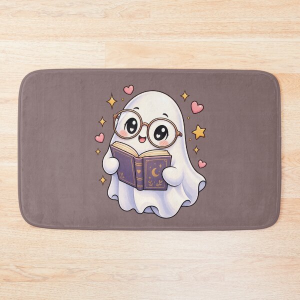 Item preview, Cute Ghost Reading a Book Magic Spells Kawaii Bookworm Ghost designed and sold by SeJaa.
