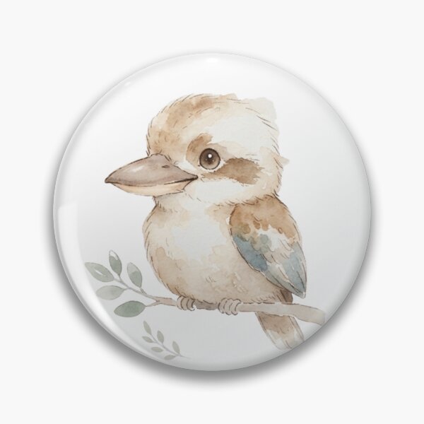 Item preview, Cute Kookaburra Australian Bird Watercolour Illustration designed and sold by made by Golightly x.