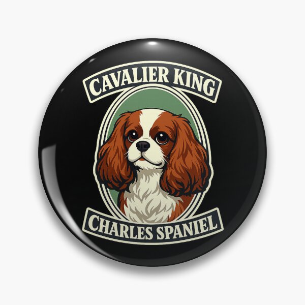 Item preview, Cavalier King Charles Spaniel Vintage Retro Dog Portrait designed and sold by BeardWave.
