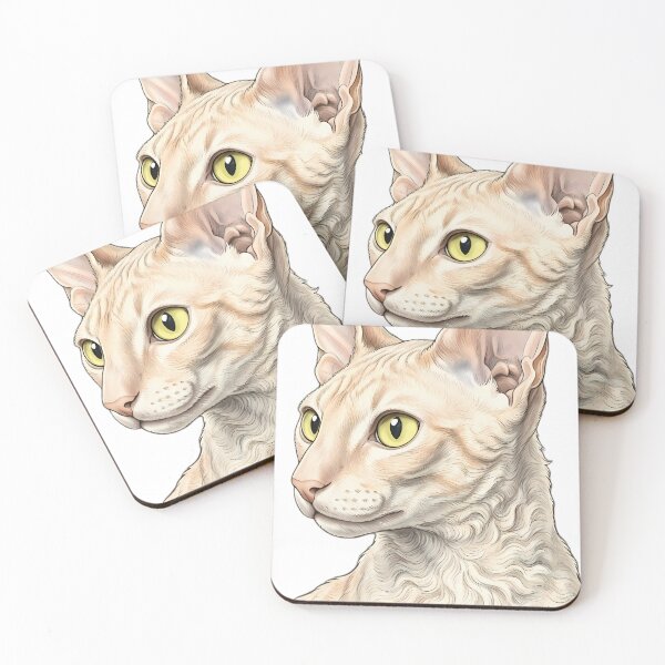Item preview, Vintage Naturalist Cornish Rex Cat Portrait — Antique Cat Breed Art designed and sold by Catch333.