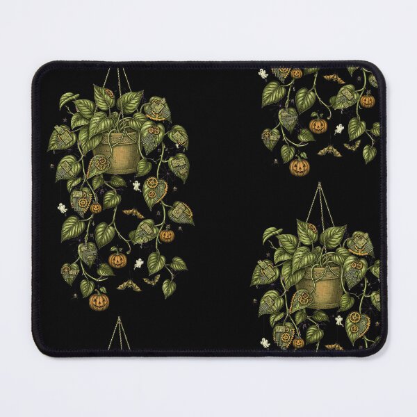 Item preview, Haunted Pothos Halloween - Spooky Hanging Plant with Pumpkins and Gears designed and sold by Aisha Reda.