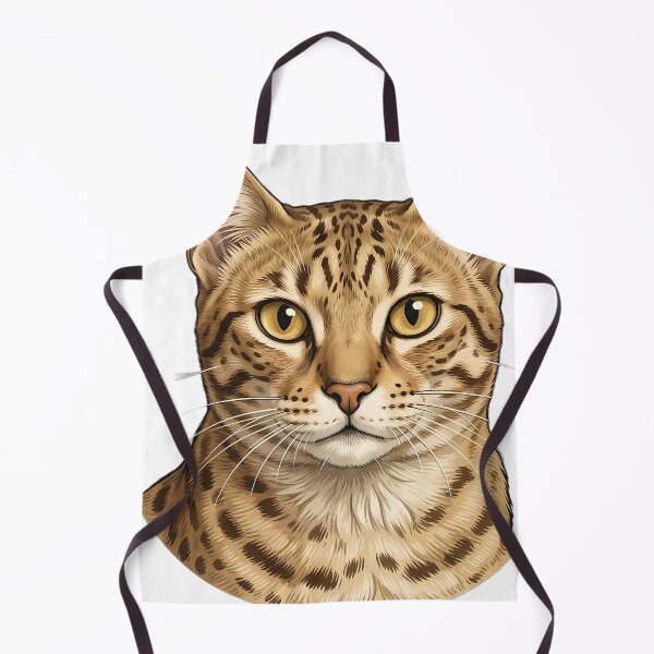 Item preview, Vintage Naturalist Ocicat Portrait — Antique Cat Breed Art designed and sold by Catch333.
