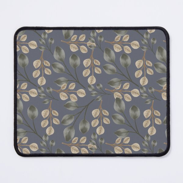 Item preview, Botanical Foliage Muted Steel Gray Seamless Pattern Art designed and sold by Jyoti Digital Artist.