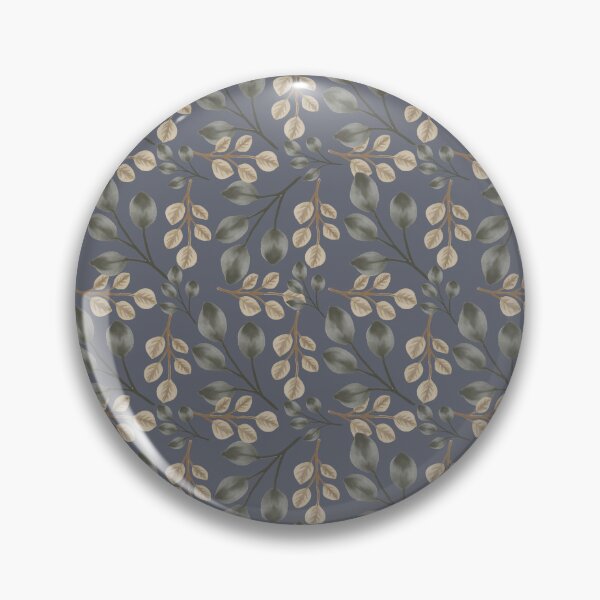 Item preview, Botanical Foliage Muted Steel Gray Seamless Pattern Art designed and sold by ​Jyoti Digital Artist.