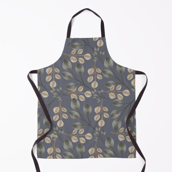 Item preview, Botanical Foliage Muted Steel Gray Seamless Pattern Art designed and sold by ​Jyoti Digital Artist.