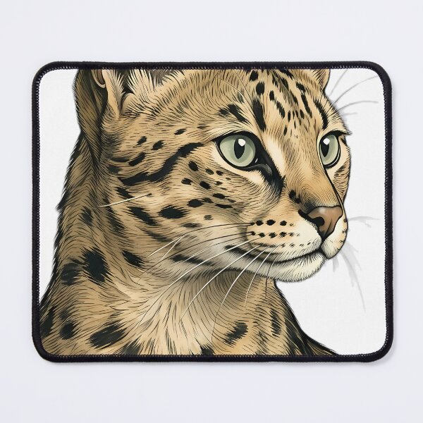 Item preview, Vintage Naturalist Savannah Cat Portrait — Antique Cat Breed Art designed and sold by Catch333.