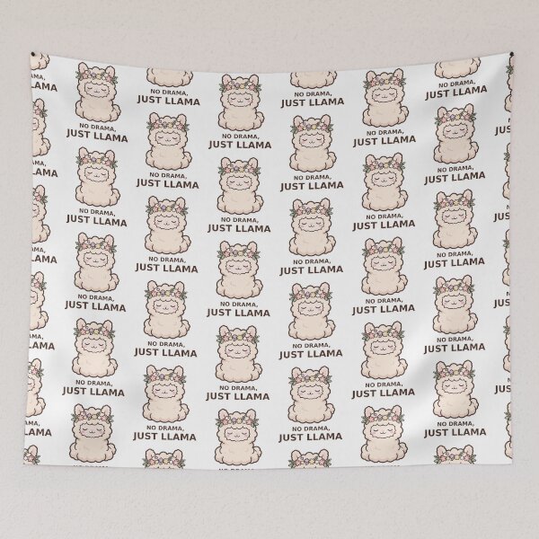 Item preview, No Drama Just Llama - Kawaii Llama designed and sold by Visual Dept..