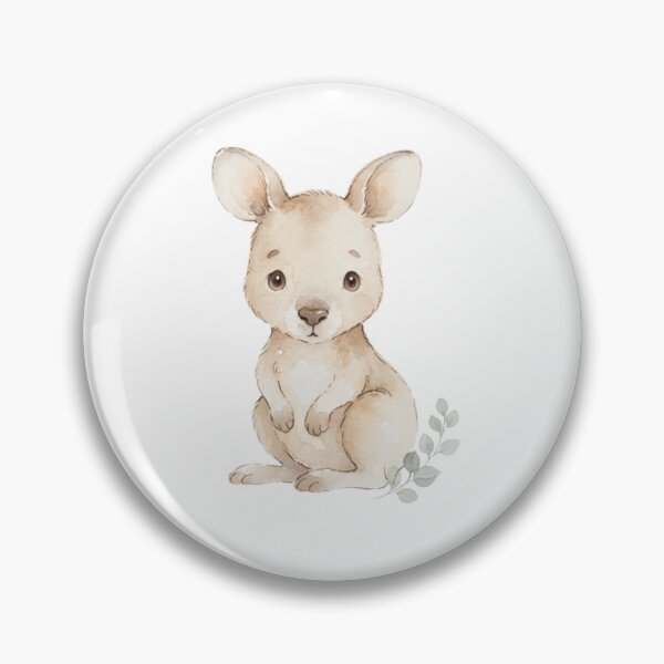 Item preview, Cute Kangaroo Joey Australian Animal Watercolour Illustration designed and sold by made by Golightly x.