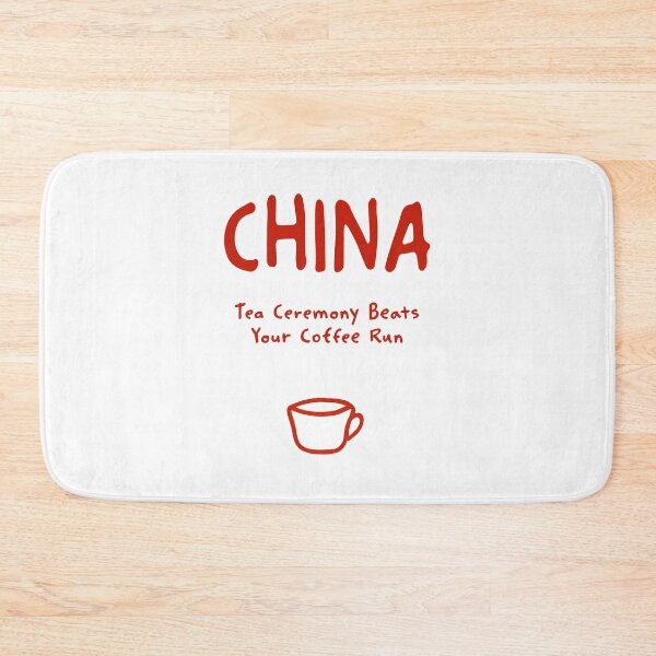 Item preview, China – "Tea Ceremony Beats Your Coffee Run" Funny Quote Print designed and sold by MarkedArtPrints.