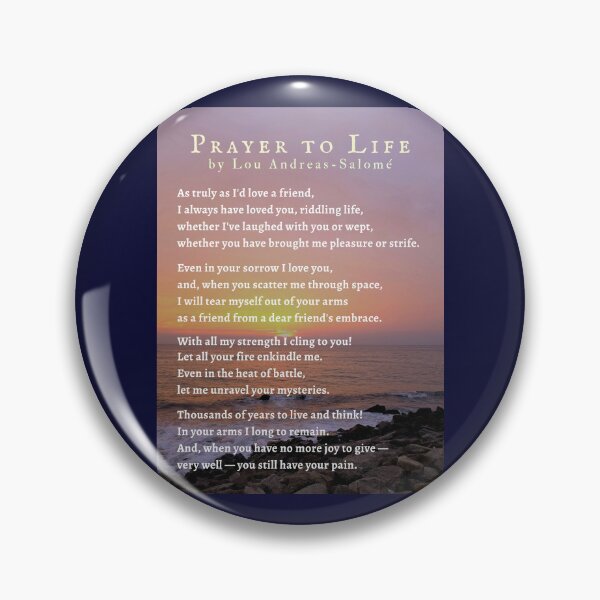 Item preview, Lou Andreas-Salomé quote: As truly as I'd love a friend, I always have loved you, riddling life, whether I've laughed with you or wept, designed and sold by artbleed.
