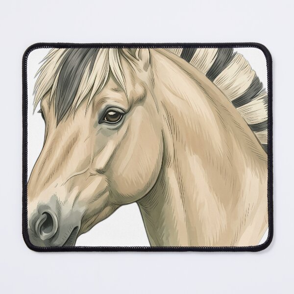 Item preview, Vintage Naturalist Norwegian Fjord Horse Portrait — Antique Horse Breed Art designed and sold by Catch333.