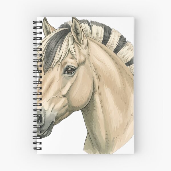 Item preview, Vintage Naturalist Norwegian Fjord Horse Portrait — Antique Horse Breed Art designed and sold by Catch333.
