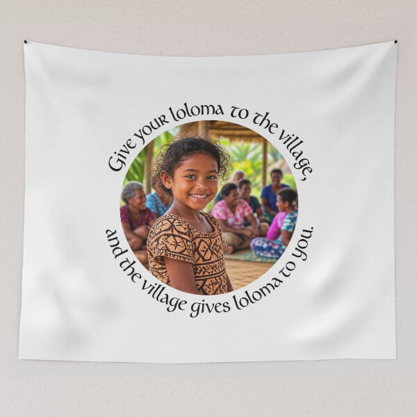 Item preview,   	 Fiji Love Chiasmus Proverb - Give your loloma to the village | Island Wisdom Art. designed and sold by ShakaLife.org.